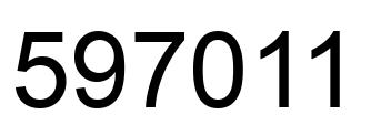 Número 597011 imagen negro