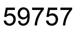 Number 59757 black image