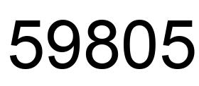 Número 59805 imagen negro