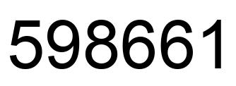 Número 598661 imagen negro