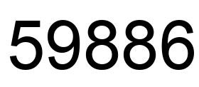 Número 59886 imagen negro