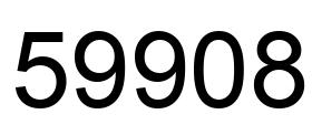 Número 59908 imagen negro