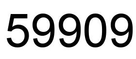 Number 59909 black image