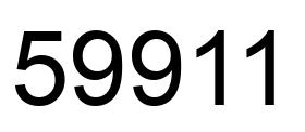 Número 59911 imagen negro