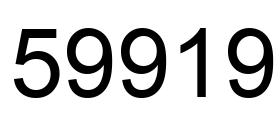 Number 59919 black image