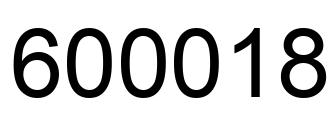 Number 600018 black image