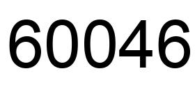 Número 60046 imagen negro