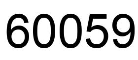 Número 60059 imagen negro