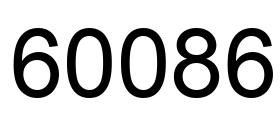 Number 60086 black image
