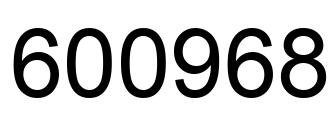 Number 600968 black image