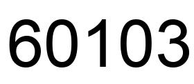 Número 60103 imagen negro