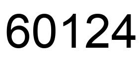 Number 60124 black image