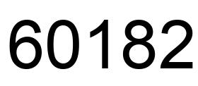 Number 60182 black image