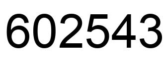 Número 602543 imagen negro