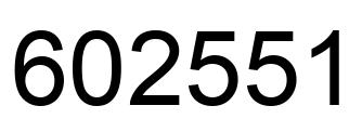Number 602551 black image