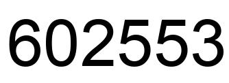 Número 602553 imagen negro