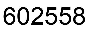 Number 602558 black image