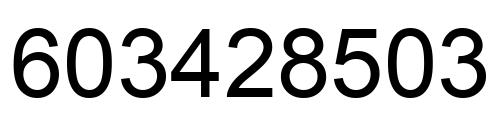 Number 603428503 black image