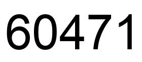 Number 60471 black image
