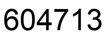 Number 604713 black image