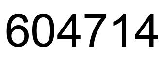 Number 604714 black image