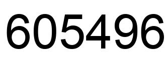 Number 605496 black image