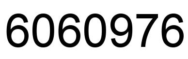 Number 6060976 black image