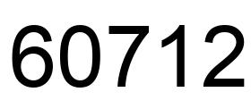 Número 60712 imagen negro