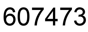 Número 607473 imagen negro