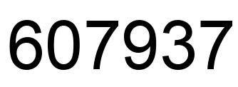 Número 607937 imagen negro