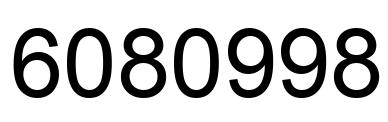 Number 6080998 black image
