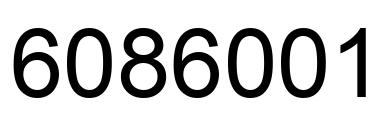 Number 6086001 black image