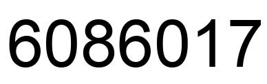 Number 6086017 black image