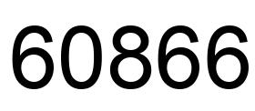 Number 60866 black image