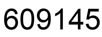 Number 609145 black image