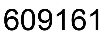 Number 609161 black image