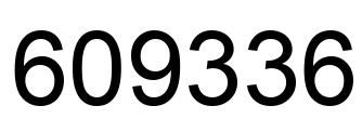 Number 609336 black image