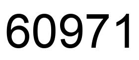 Number 60971 black image
