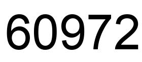 Number 60972 black image
