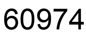 Number 60974 black image
