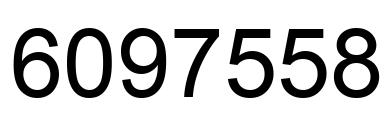 Number 6097558 black image