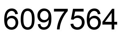 Número 6097564 imagen negro