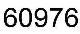 Number 60976 black image