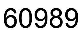 Number 60989 black image