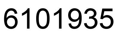 Number 6101935 black image