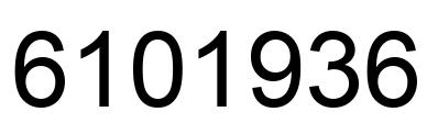 Number 6101936 black image