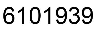 Number 6101939 black image