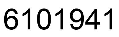 Number 6101941 black image