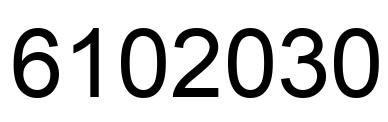 Number 6102030 black image