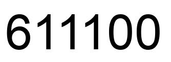 Número 611100 imagen negro